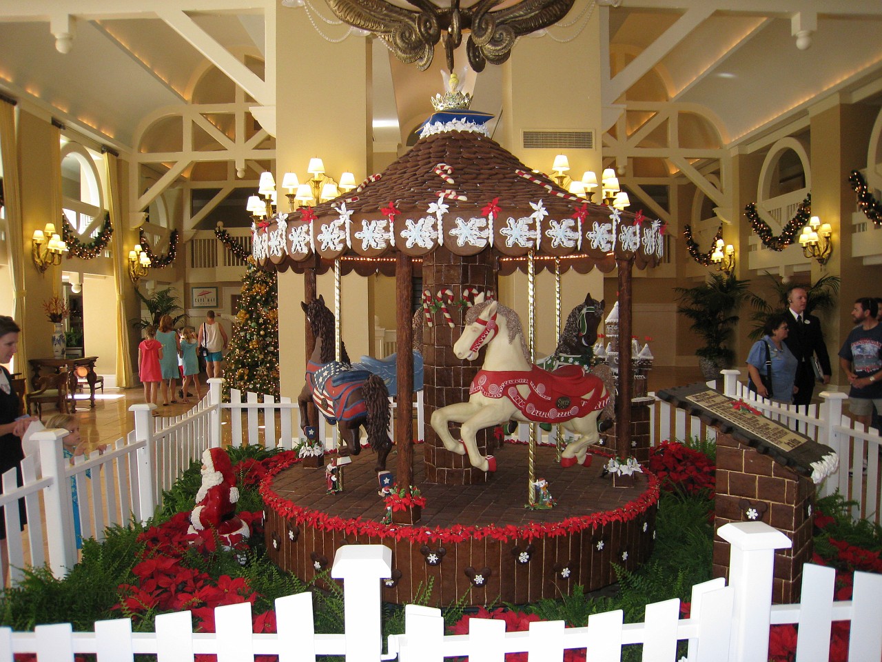 Vacation 2007-12 - Beaches Disney Hotels 0496.jpg - A carasole made of edible chocolates and gingerbread.